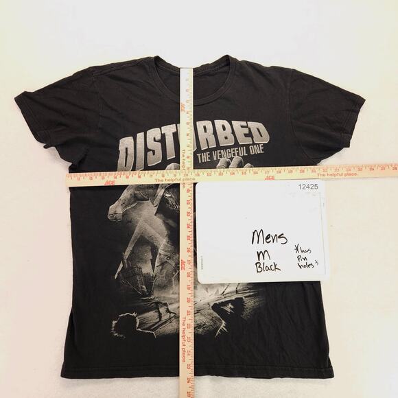 Disturbed The Vengeful One Band Crew Neck Short Sleeve Shirt Mens Size M Black - Picture 6 of 10